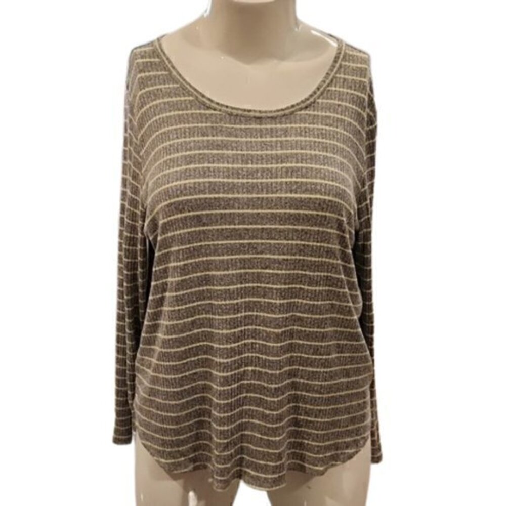 [Old Navy] Green and Gray  Striped Long Sleeve  - Size XXL